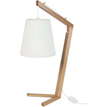 Maison & Déco Lampes de bureau Tosel Lampe de chevet arqué bois naturel et écru Beige