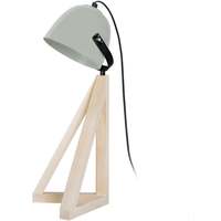 Maison & Déco Lampes de bureau Tosel Lampe de bureau dôme bois naturel et gris Beige