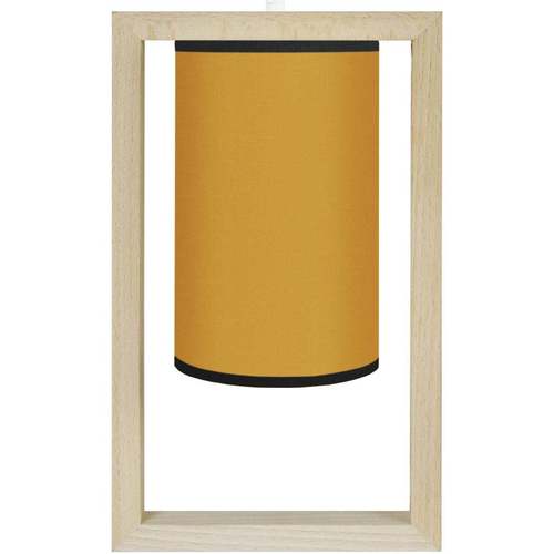 Maison & Déco Lustres / suspensions et plafonniers Tosel Suspension carré bois naturel et jaune Beige