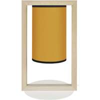 Tops / Blouses Lampes de bureau Tosel Lampe de chevet colonne bois naturel et jaune Beige