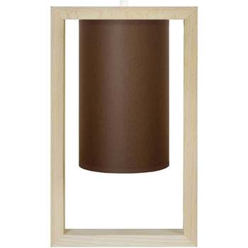 Maison & Déco Lustres / suspensions et plafonniers Tosel Suspension carré bois naturel et marron Beige
