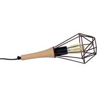 LA MODE RESPONSABLE Lampes de bureau Tosel Lampe a poser lanterne bois naturel et marron Beige