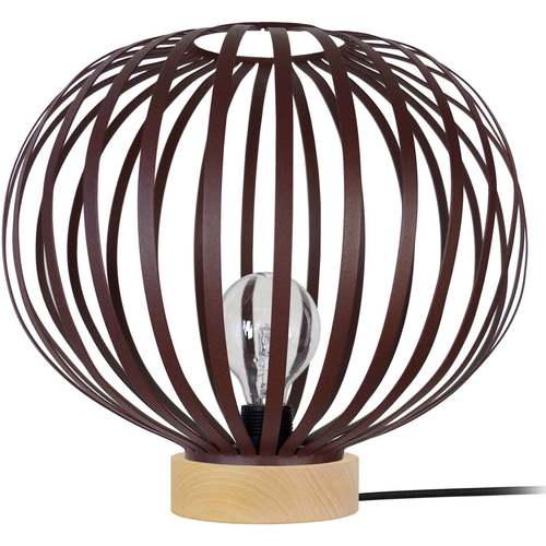 Maison & Déco Lampes de bureau Tosel Lampe a poser globe métal naturel et marron Beige