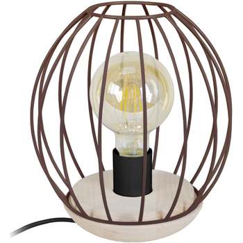Maison & Déco Lampes de bureau Tosel Lampe de chevet filaire bois naturel et marron Beige