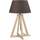 Maison & Déco Lampes de bureau Tosel Lampe de chevet colonne bois naturel et marron Beige
