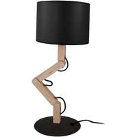 Tops / Blouses Lampes de bureau Tosel Lampe a poser articulé bois naturel et noir Beige