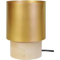Maison & Déco Lampes de bureau Tosel Lampe de chevet cylindrique métal naturel et or Beige