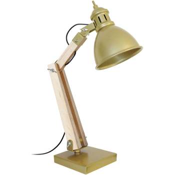 Maison & Déco Lampes de bureau Tosel Lampe de bureau articulé métal naturel et or Beige