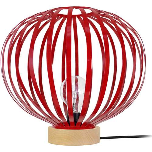 Maison & Déco Gagnez 10 euros Lampe a poser globe métal naturel et rouge Beige