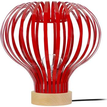 Maison & Déco Lampes de bureau Tosel Lampe a poser larme métal naturel et rouge Beige