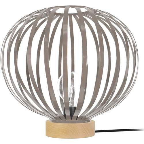 Maison & Déco Lampes de bureau Tosel Lampe a poser globe métal naturel et taupe Beige