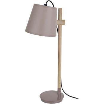 Calvin Klein Jea Lampes de bureau Tosel Lampe de bureau articulé bois naturel et taupe Beige