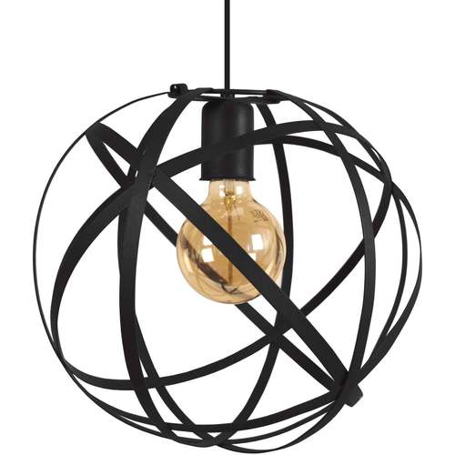 Maison & Déco Lustres / suspensions et plafonniers Tosel Suspension globe métal noir Noir