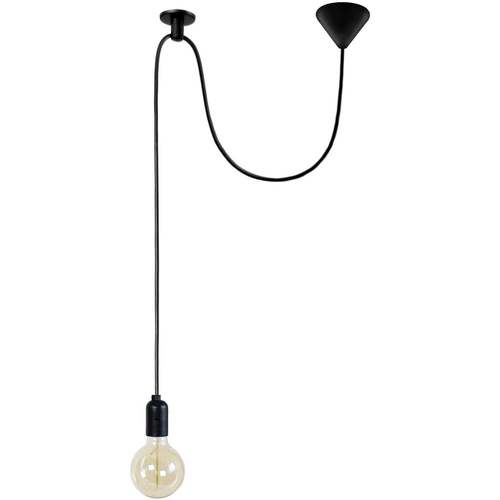 Maison & Déco Lustres / suspensions et plafonniers Tosel Suspension ampoule métal noir Noir