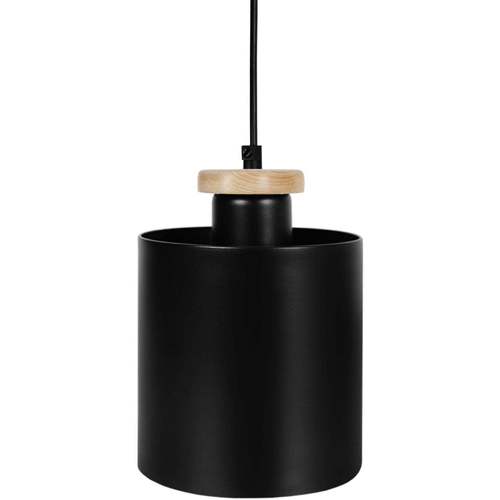 Maison & Déco Lustres / suspensions et plafonniers Tosel Suspension cylindrique métal noir Noir