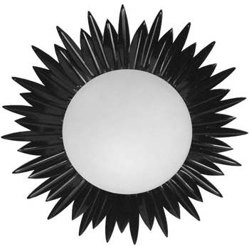 Maison & Déco Lustres / suspensions et plafonniers Tosel Plafonnier ronde métal noir Noir