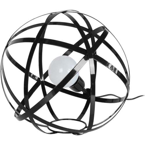 Sandales et Nu-pieds Lampes de bureau Tosel Lampe a poser globe métal noir Noir