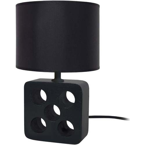 Maison & Déco sous 30 jours Tosel Lampe de chevet carré bois noir Noir