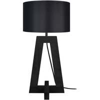 Maison & Déco Lampes de bureau Tosel Lampe a poser colonne bois noir Noir