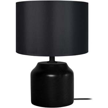 Maison & Déco Lampes de bureau Tosel Lampe de chevet cylindrique bois noir Noir