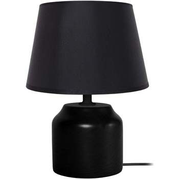 Maison & Déco Lampes de bureau Tosel Lampe de chevet cylindrique bois noir Noir