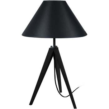 Lampes de bureau Lampes de bureau Tosel Lampe de chevet trépied bois noir Noir