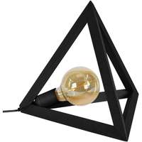 Maison & Déco Lampes de bureau Tosel Lampe a poser géométrique bois noir Noir