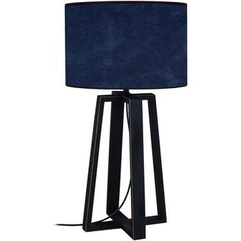 Maison & Déco Lampes de bureau Tosel Lampe de chevet colonne bois noir et bleu Noir