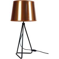 Maison & Déco Lampes de bureau Tosel Lampe de chevet trépied métal noir et cuivre Noir
