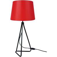 Maison & Déco Lampes de bureau Tosel Lampe de chevet trépied métal noir et rouge Noir