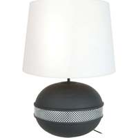 Maison & Déco Lampes de bureau Tosel Lampe de salon globe métal noir,aluminium et blanc Noir