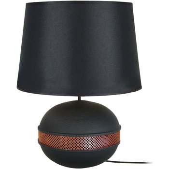 Maison & Déco Lampes de bureau Tosel Lampe de salon globe métal noir,cuivre et noir Noir