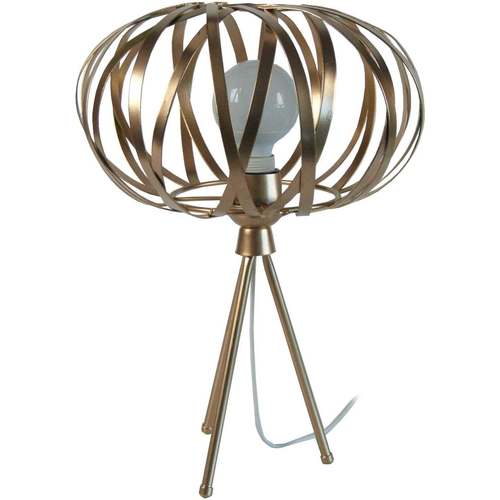 Maison & Déco Diam 90 cm Tosel Lampe a poser ronde métal or Doré