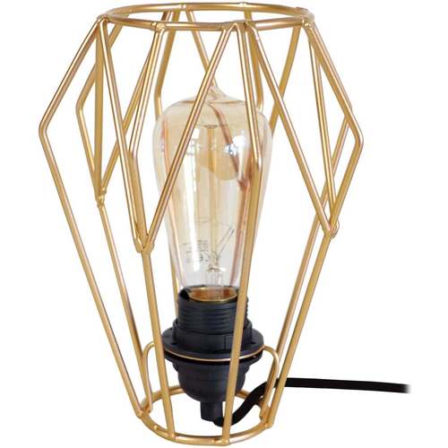 Maison & Déco Diam 90 cm Tosel Lampe de chevet géométrique métal or Doré