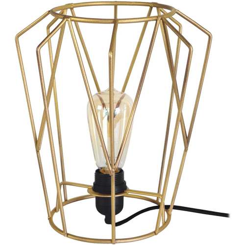 Maison & Déco Diam 90 cm Tosel Lampe de chevet géométrique bois or Doré
