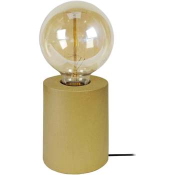 Maison & Déco Diam 90 cm Tosel Lampe de chevet cylindrique bois or Doré