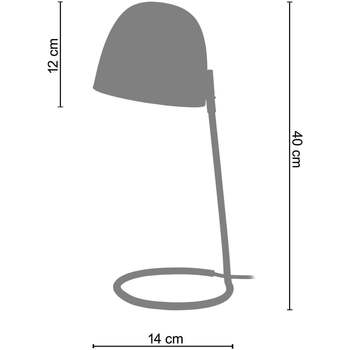 Tosel Lampe de bureau droit métal or Doré