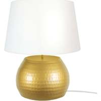 Maison & Déco Lampes de bureau Tosel Lampe de salon globe métal or et blanc Doré