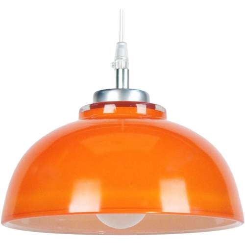 Maison & Déco Lustres / suspensions et plafonniers Tosel Suspension dôme verre orange Orange