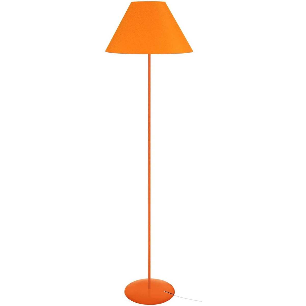 Lampes à poser Lampadaires Tosel Lampadaire droit métal orange Orange
