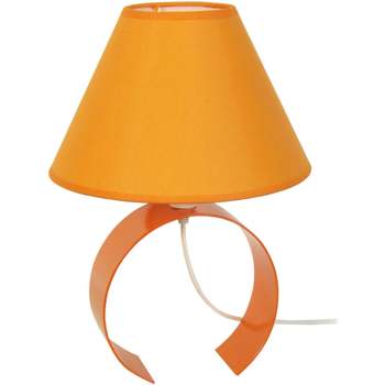 Maison & Déco Lampes de bureau Tosel Lampe de chevet demi cylindrique métal orange Orange