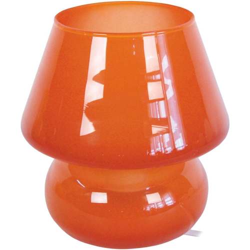 Maison & Déco Lampes de bureau Tosel Lampe de chevet champignon verre orange Orange