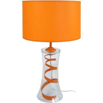 Maison & Déco Lampes de bureau Tosel Lampe a poser évasée verre orange Orange