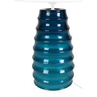 Tops / Blouses Lampes de bureau Tosel Lampe de chevet conique verre pétrole et blanc Bleu