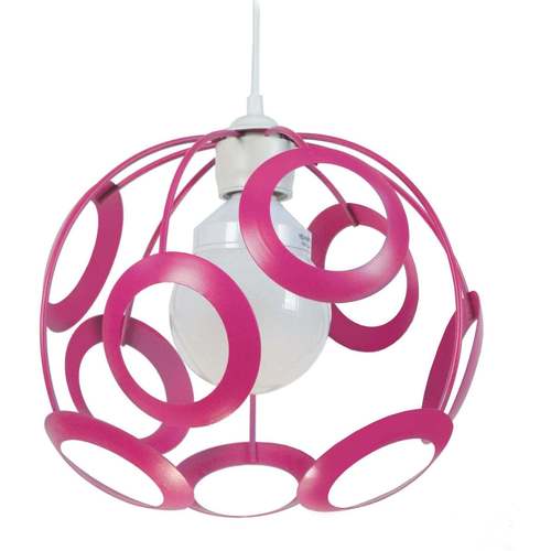 Maison & Déco Lustres / suspensions et plafonniers Tosel Suspension globe métal rose Rose