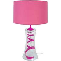 Maison & Déco Lampes de bureau Tosel Lampe a poser évasée verre rose Rose