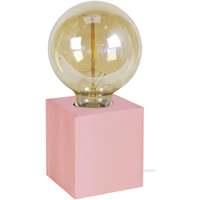 Maison & Déco Lampes de bureau Tosel Lampe de chevet carré bois rose Rose