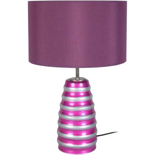 Maison & Déco Lampes de bureau Tosel Lampe de chevet conique verre rose et violet Rose