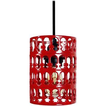 Maison & Déco Lustres / suspensions et plafonniers Tosel Suspension cylindrique métal rouge Rouge