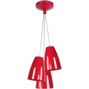 Maison & Déco Lustres / suspensions et plafonniers Tosel Lustre grappe métal rouge Rouge